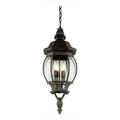 Trans Globe Four Light Rust Clear Beveled Glass Hanging Lantern 4067 RT